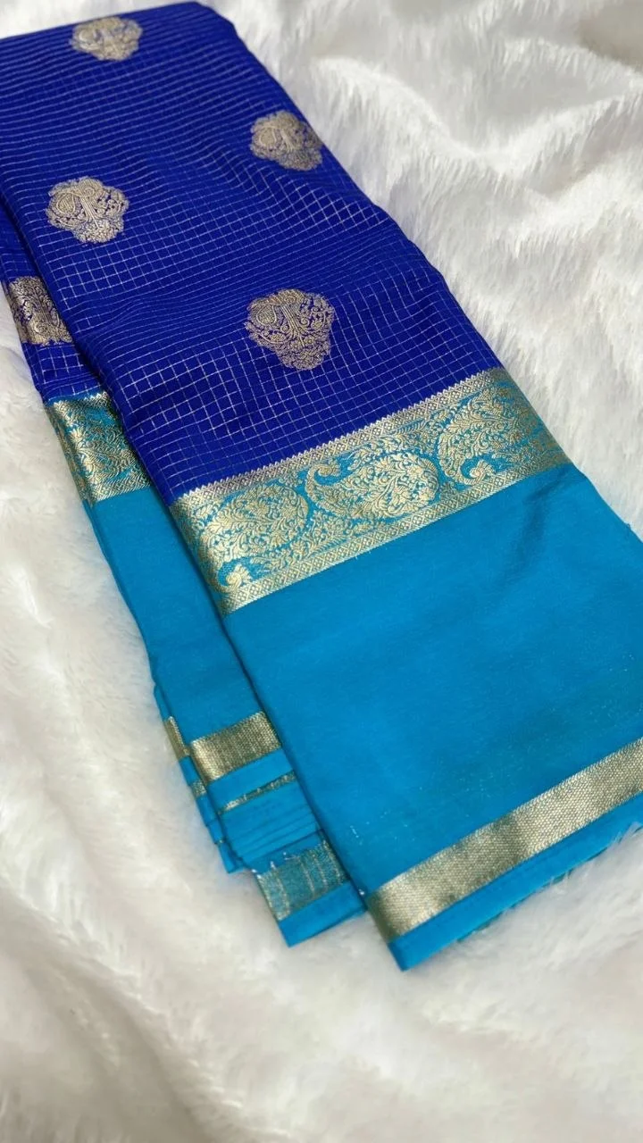 Emerald Gulabi Royale with Antique Gold Zari Mysore Silk Saree